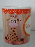 Caneca personalizada de aniversario Girafinha
