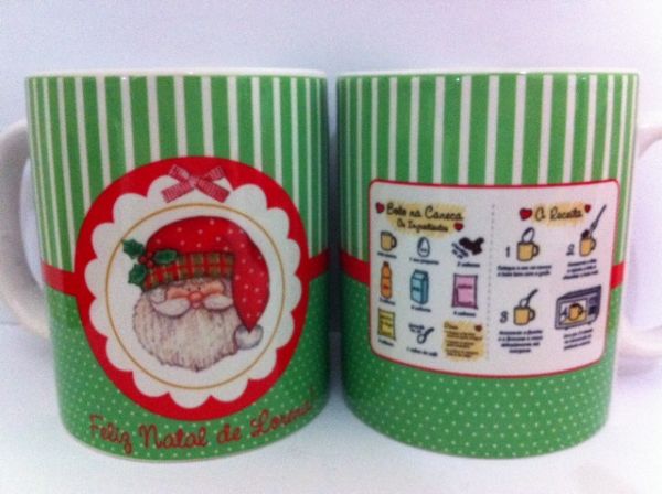 Bolo na Caneca de Natal