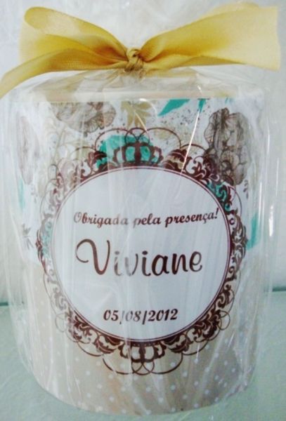 Caneca personalizada de aniversario Floral verde