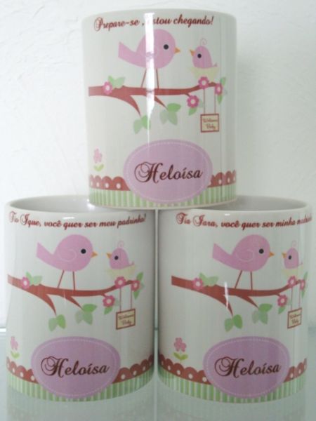 Caneca personalizada de nascimento