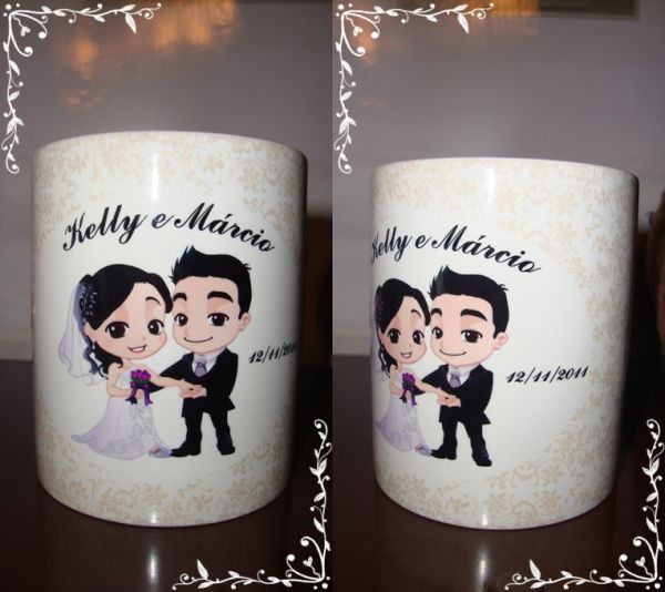 Caneca personalizada de casamento