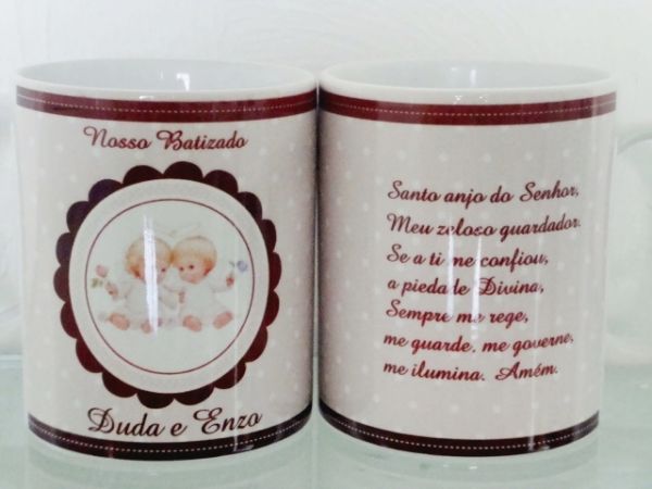 Caneca personalizada de batizado