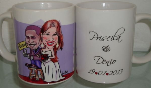 Caneca personalizada de casamento