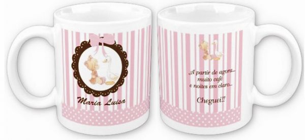 Caneca personalizada de nascimento