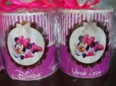 Caneca personalizada de aniversario Minnie rosa