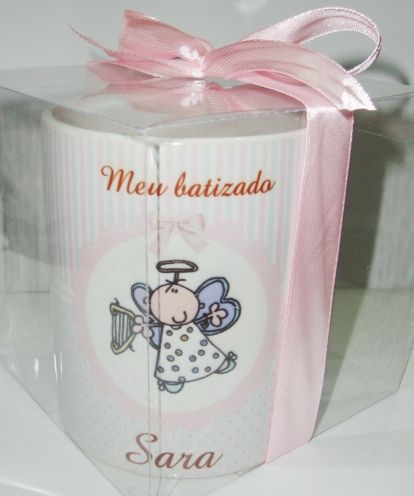 Caneca personalizada de batizado