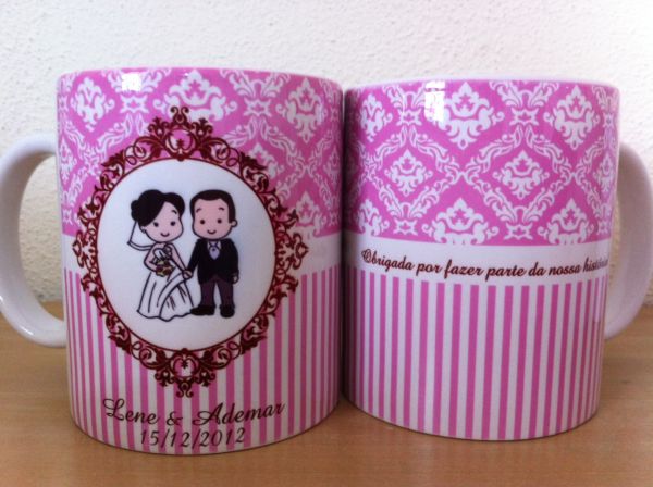 Caneca personalizada de casamento