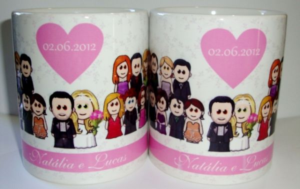 Caneca personalizada de casamento