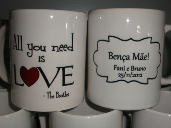 Caneca personalizada de casamento