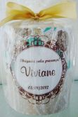 Caneca personalizada de aniversario Floral verde